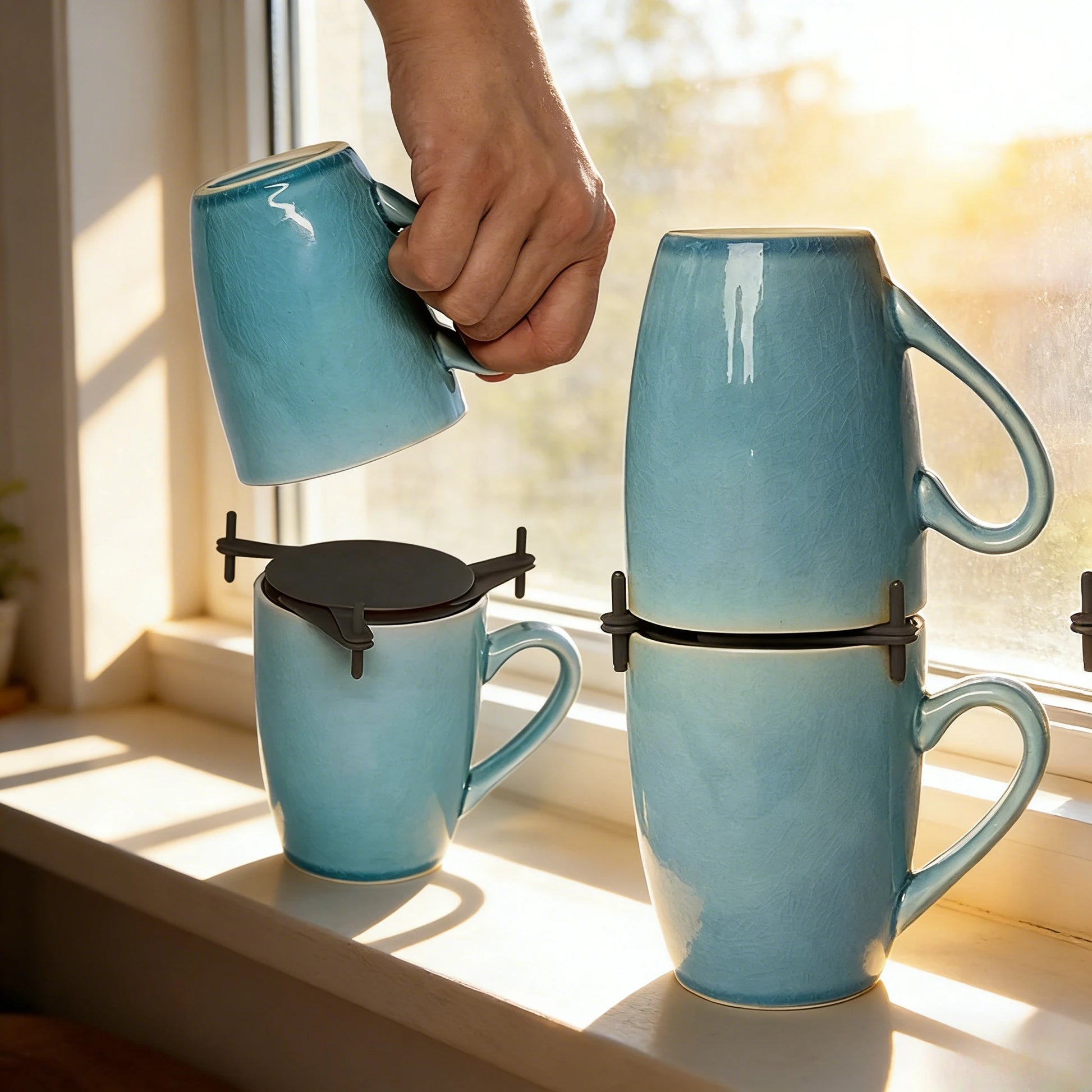 Adjustable Stackable Cup Holder for Kitchen Coffee Tea Cups Organization Storage Rack Container Home Cabinet Space Saving Holder