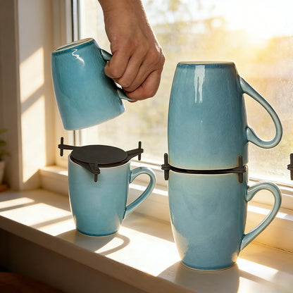 Adjustable Stackable Cup Holder for Kitchen Coffee Tea Cups Organization Storage Rack Container Home Cabinet Space Saving Holder