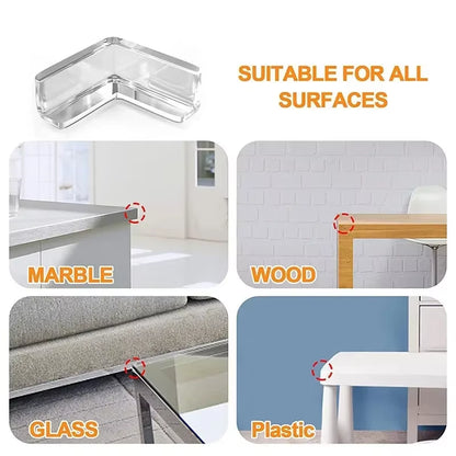 4/10Pcs Children anti Collision Corner Edge Protection Guards Baby Safety Corner Silicone Protector Table Soft Transparent