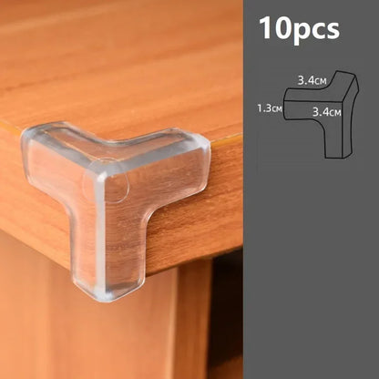 4/10Pcs Children anti Collision Corner Edge Protection Guards Baby Safety Corner Silicone Protector Table Soft Transparent